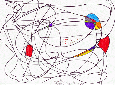 Dora's Drawing Titled : Lion Head